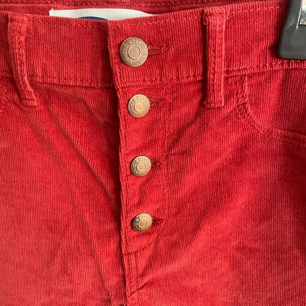 OLD NAVY Dark orange Thin corduroy Jenning jeans 👖 ROCKSTAR size 16